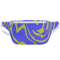 Blue Green Abstract Waist Bag  by Cemarart