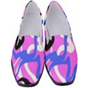 Swirl Pink White Blue Black Women s Classic Loafer Heels View1