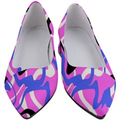 Swirl Pink White Blue Black Women s Block Heels  by Cemarart