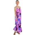 Swirl Pink White Blue Black Cami Maxi Ruffle Chiffon Dress View1