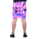 Swirl Pink White Blue Black Men s Pocket Shorts View2