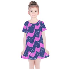 Texture Watercolour Liquify Kids  Simple Cotton Dress by Cemarart