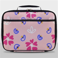 Flower Heart Print Pattern Pink Full Print Lunch Bag by Cemarart