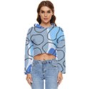 Boho Blue Deep Blue Artwork Women s Lightweight Cropped Hoodie View1