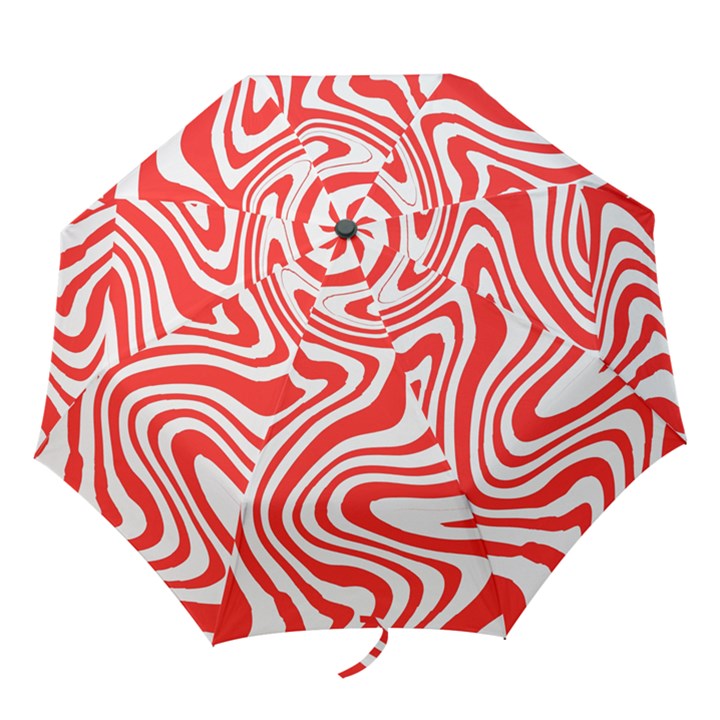 Red White Background Swirl Playful Folding Umbrellas