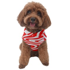 Red White Background Swirl Playful Dog Sweater by Cemarart