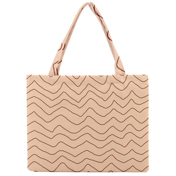 Background Wavy Zig Zag Lines Mini Tote Bag