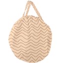 Background Wavy Zig Zag Lines Giant Round Zipper Tote View1