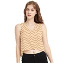 Background Wavy Zig Zag Lines V-Neck Cropped Tank Top View1