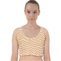 Background Wavy Zig Zag Lines Velvet Racer Back Crop Top View1