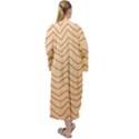 Background Wavy Zig Zag Lines Maxi Velvet Kimono View2