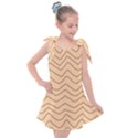 Background Wavy Zig Zag Lines Kids  Tie Up Tunic Dress View1