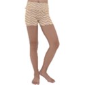 Background Wavy Zig Zag Lines Kids  Lightweight Velour Yoga Shorts View1