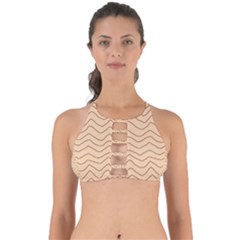 Background Wavy Zig Zag Lines Perfectly Cut Out Bikini Top by Cemarart