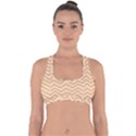 Background Wavy Zig Zag Lines Cross Back Hipster Bikini Top  View1