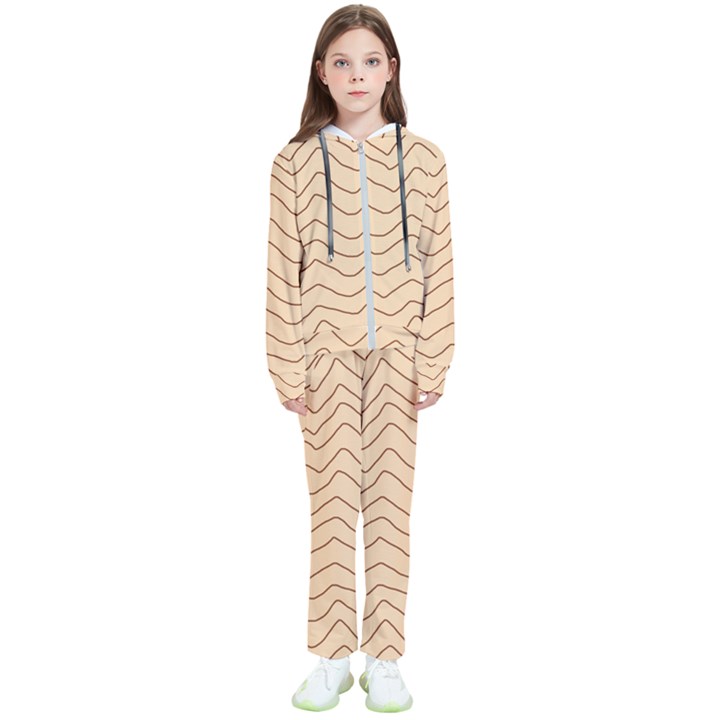 Background Wavy Zig Zag Lines Kids  Tracksuit