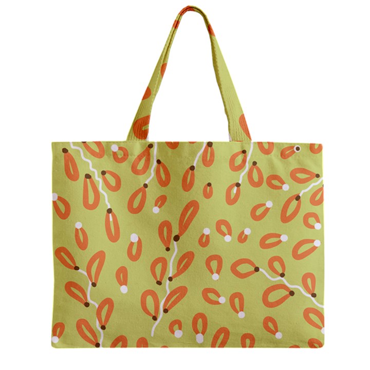 Pattern Leaves Print Background Zipper Mini Tote Bag