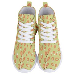 Pattern Leaves Print Background Women s Lightweight High Top Sneakers by Cemarart