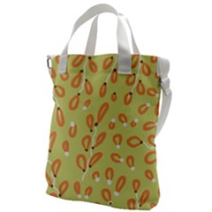 Pattern Leaves Print Background Canvas Messenger Bag by Cemarart