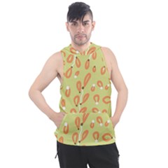 Pattern Leaves Print Background Men s Sleeveless Hoodie by Cemarart