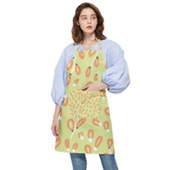 Pattern Leaves Print Background Pocket Apron by Cemarart