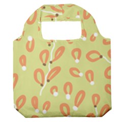 Pattern Leaves Print Background Premium Foldable Grocery Recycle Bag by Cemarart