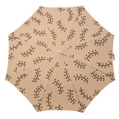 Leaves Plants Dots Pattern Straight Umbrellas by Cemarart