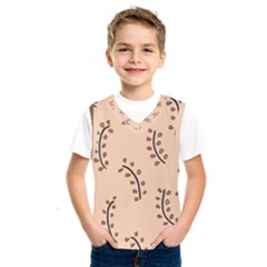 Leaves Plants Dots Pattern Kids  Basketball Tank Top by Cemarart