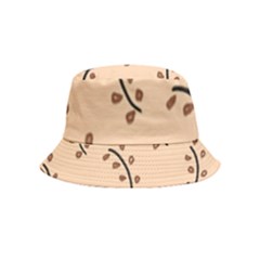 Leaves Plants Dots Pattern Inside Out Bucket Hat (kids) by Cemarart