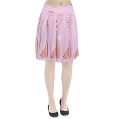 Elements Scribbles Wiggly Lines Retro Vintage Pleated Skirt by Cemarart