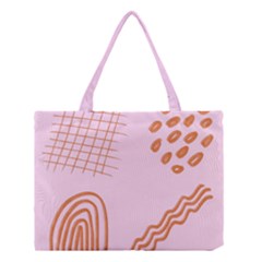 Elements Scribbles Wiggly Lines Retro Vintage Medium Tote Bag by Cemarart