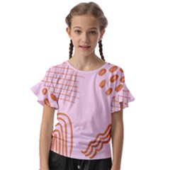 Elements Scribbles Wiggly Lines Retro Vintage Kids  Cut Out Flutter Sleeves by Cemarart