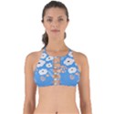 Doodle Flowers Leaves Plant Design Perfectly Cut Out Bikini Top View1