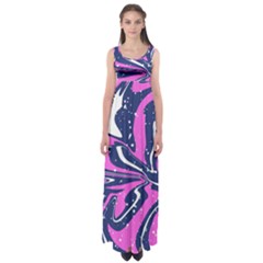 Texture Multicolour Grunge Empire Waist Maxi Dress