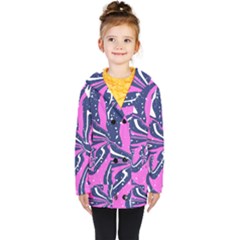 Texture Multicolour Grunge Kids  Double Breasted Button Coat by Cemarart