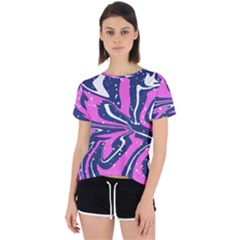 Texture Multicolour Grunge Open Back Sport T-shirt by Cemarart