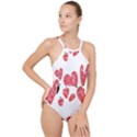 Elements Scribbles Brush Doodles High Neck One Piece Swimsuit View1