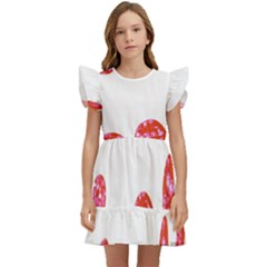 Elements Scribbles Brush Doodles Kids  Winged Sleeve Dress by Cemarart