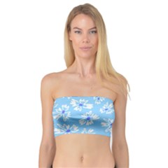 Flowers Pattern Print Floral Cute Bandeau Top by Cemarart