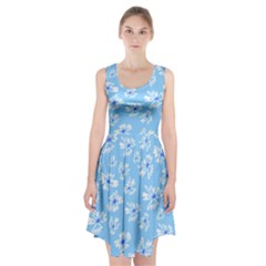 Flowers Pattern Print Floral Cute Racerback Midi Dress by Cemarart