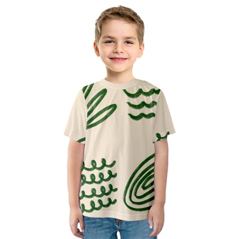 Elements Scribbles Wiggly Lines Kids  Sport Mesh T-shirt by Cemarart