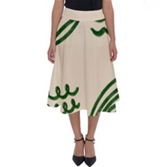 Elements Scribbles Wiggly Lines Perfect Length Midi Skirt by Cemarart