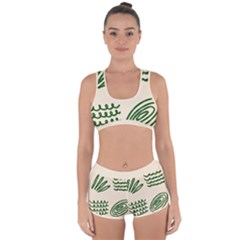 Elements Scribbles Wiggly Lines Racerback Boyleg Bikini Set by Cemarart