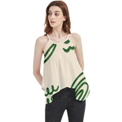 Elements Scribbles Wiggly Lines Flowy Camisole Tank Top by Cemarart