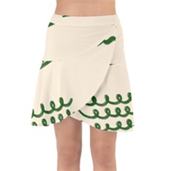 Elements Scribbles Wiggly Lines Wrap Front Skirt by Cemarart