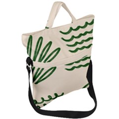 Elements Scribbles Wiggly Lines Fold Over Handle Tote Bag by Cemarart