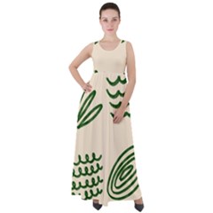 Elements Scribbles Wiggly Lines Empire Waist Velour Maxi Dress by Cemarart