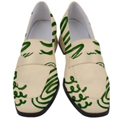 Elements Scribbles Wiggly Lines Women s Chunky Heel Loafers by Cemarart