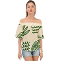 Elements Scribbles Wiggly Lines Off Shoulder Short Sleeve Top View1