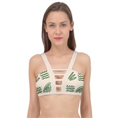 Elements Scribbles Wiggly Lines Cage Up Bikini Top by Cemarart